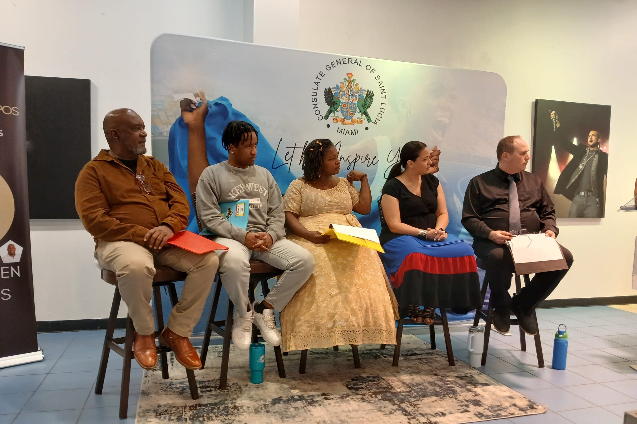 Take Me to Mon Repos book discussion and launching in at the Saint Lucia Consulate General in Miami, Florida
